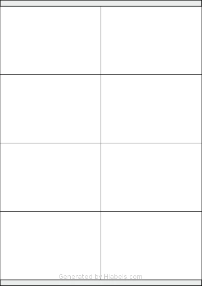 Xerox® 003R97404 template with 8 rectangular 105 x 71 millimeter labels per sheet, on A4-size adhesive blank label sheets.