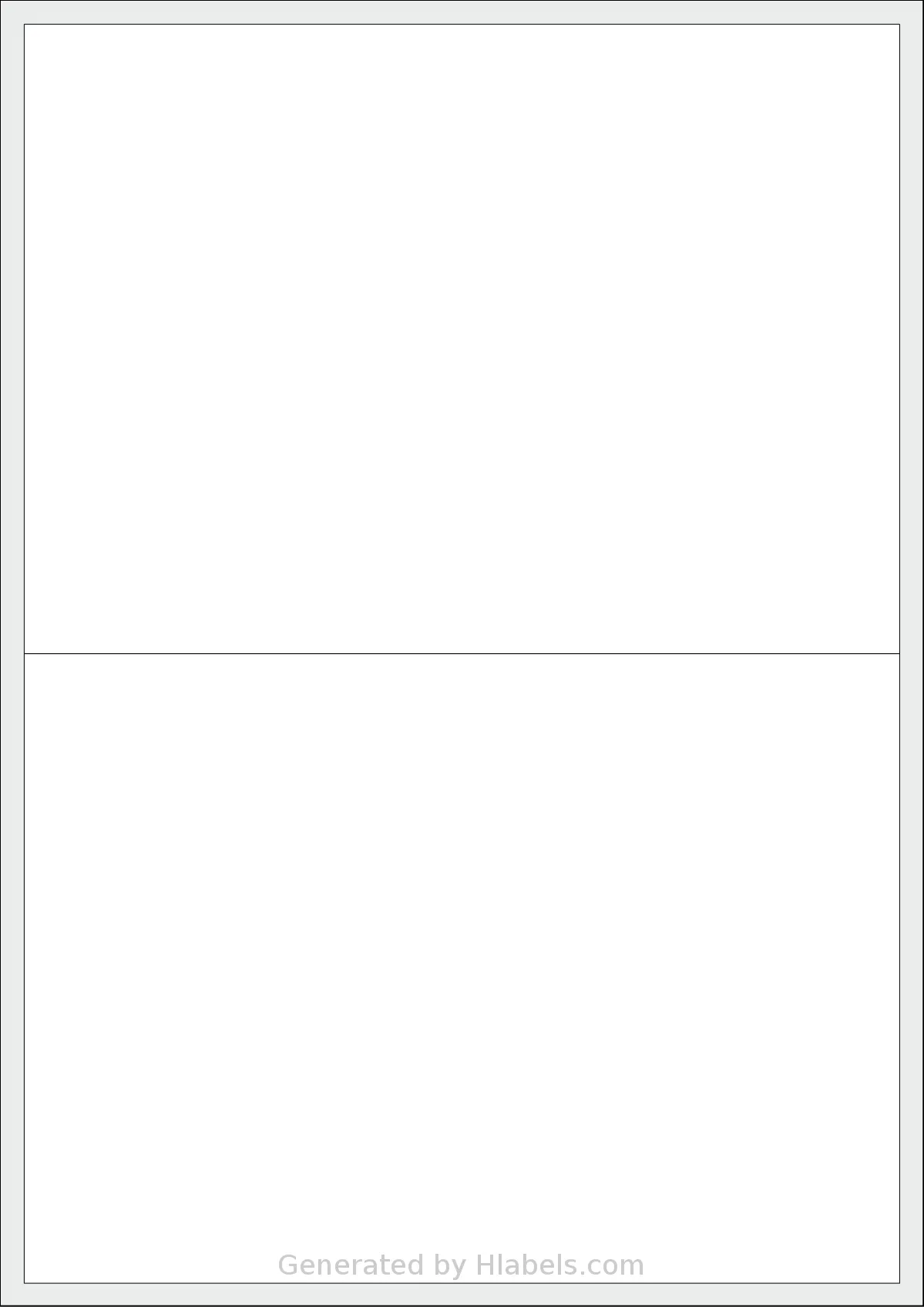 Xerox® 003R97525 template with 2 rectangular 199 x 143 millimeter labels per sheet, on A4-size adhesive blank label sheets.