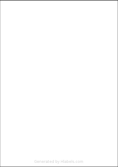 Zolemba® A4-1 template with 1 rectangular 210 x 296 millimeter labels per sheet, on A4-size adhesive blank label sheets.