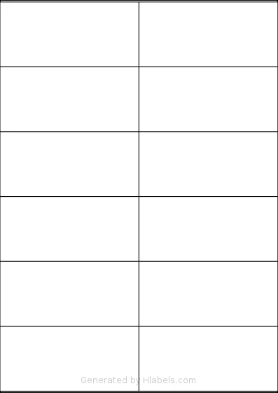 Zolemba® A4-12 template with 12 rectangular 105 x 49 millimeter labels per sheet, on A4-size adhesive blank label sheets.
