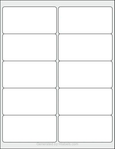 Avery® 18663 Template Avery® 18663 template with 10 rectangular 4 x 2 inch labels per sheet, on Letter-size adhesive blank label sheets.
