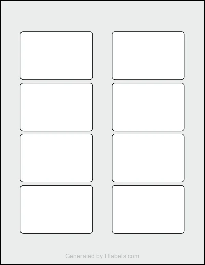 Avery® 22822 Template Avery® 22822 template with 8 rectangular 3 x 2 inch labels per sheet, on Letter-size adhesive blank label sheets.