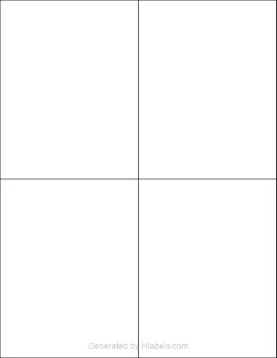 Avery® 3263 Template Avery® 3263 template with 4 rectangular 4.25 x 5.5 inch labels per sheet, on Letter-size adhesive blank label sheets.