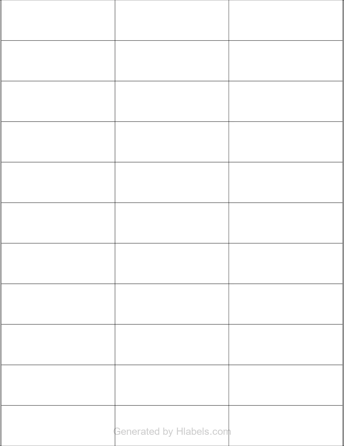 Avery® 45004 template with 33 rectangular 2.8125 x 1 inch labels per sheet, on Letter-size adhesive blank label sheets.