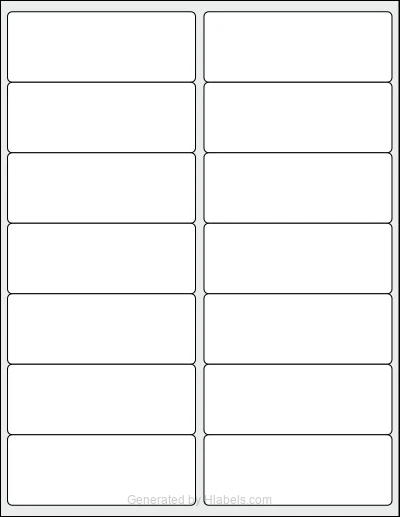 Avery® 5159 Template Avery® 5159 template with 14 rectangular 4 x 1.5 inch labels per sheet, on Letter-size adhesive blank label sheets.