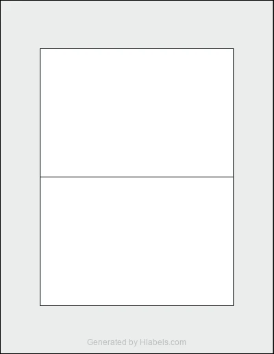 Avery® 5389 Template Avery® 5389 template with 2 rectangular 6 x 4 inch labels per sheet, on Letter-size adhesive blank label sheets.