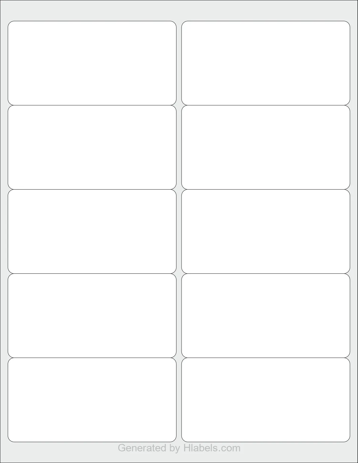 Avery® 6522 template with 10 rectangular 4 x 2 inch labels per sheet, on Letter-size adhesive blank label sheets.