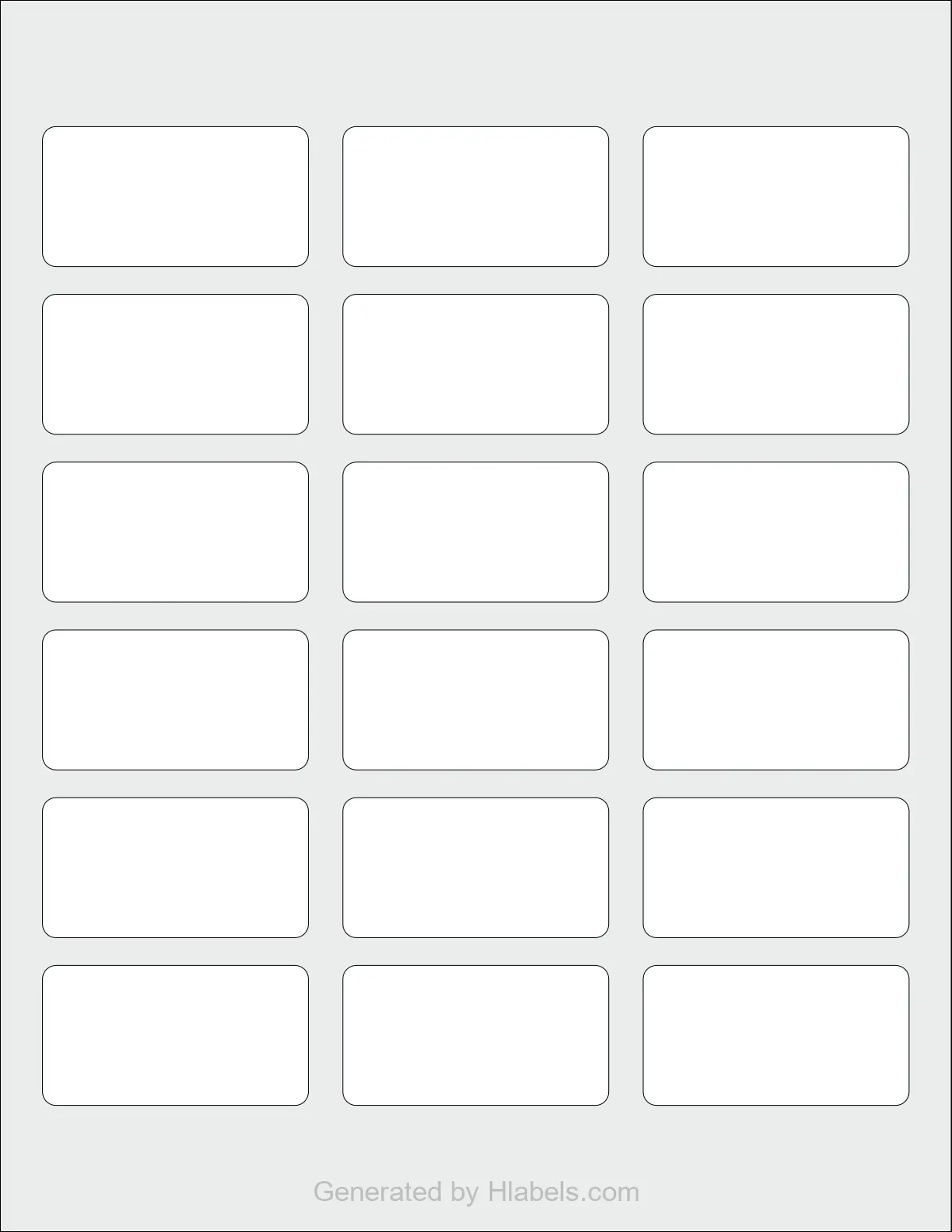 Avery® 6871 template with 18 rectangular 2.375 x 1.25 inch labels per sheet, on Letter-size adhesive blank label sheets.