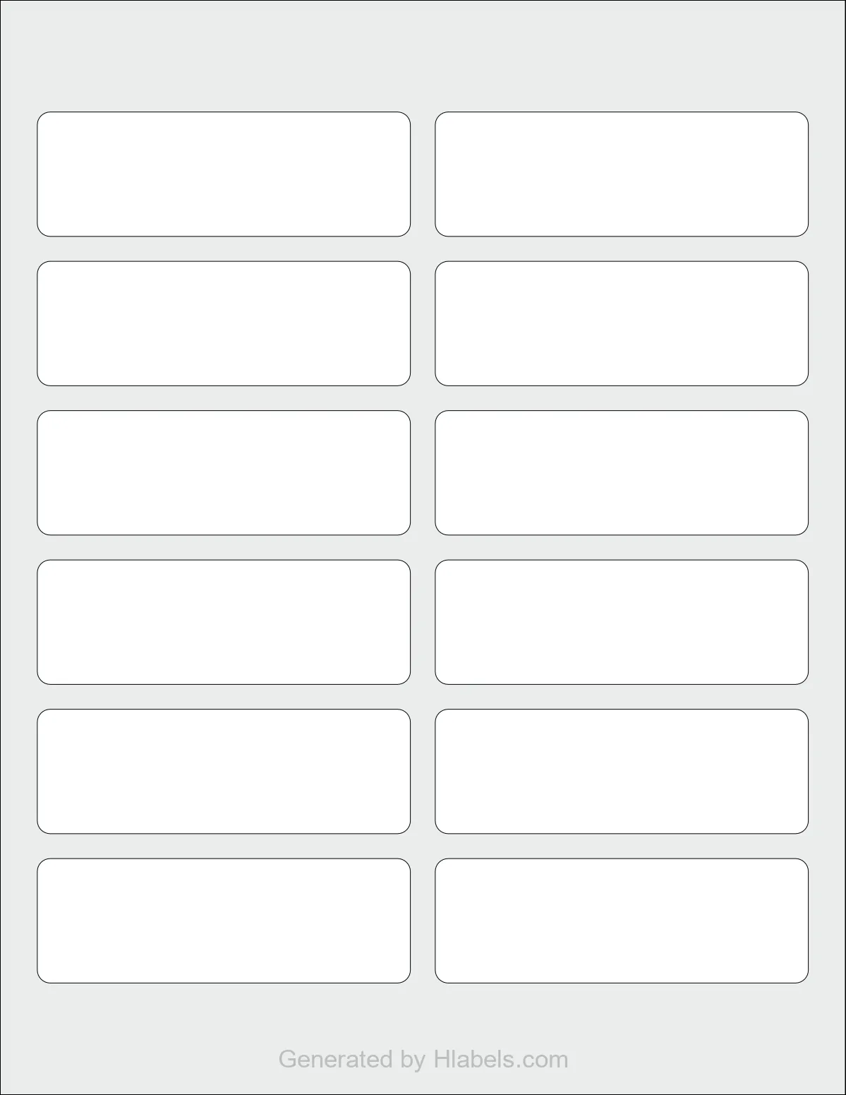 Avery® 6879 template with 12 rectangular 3.75 x 1.25 inch labels per sheet, on Letter-size adhesive blank label sheets.