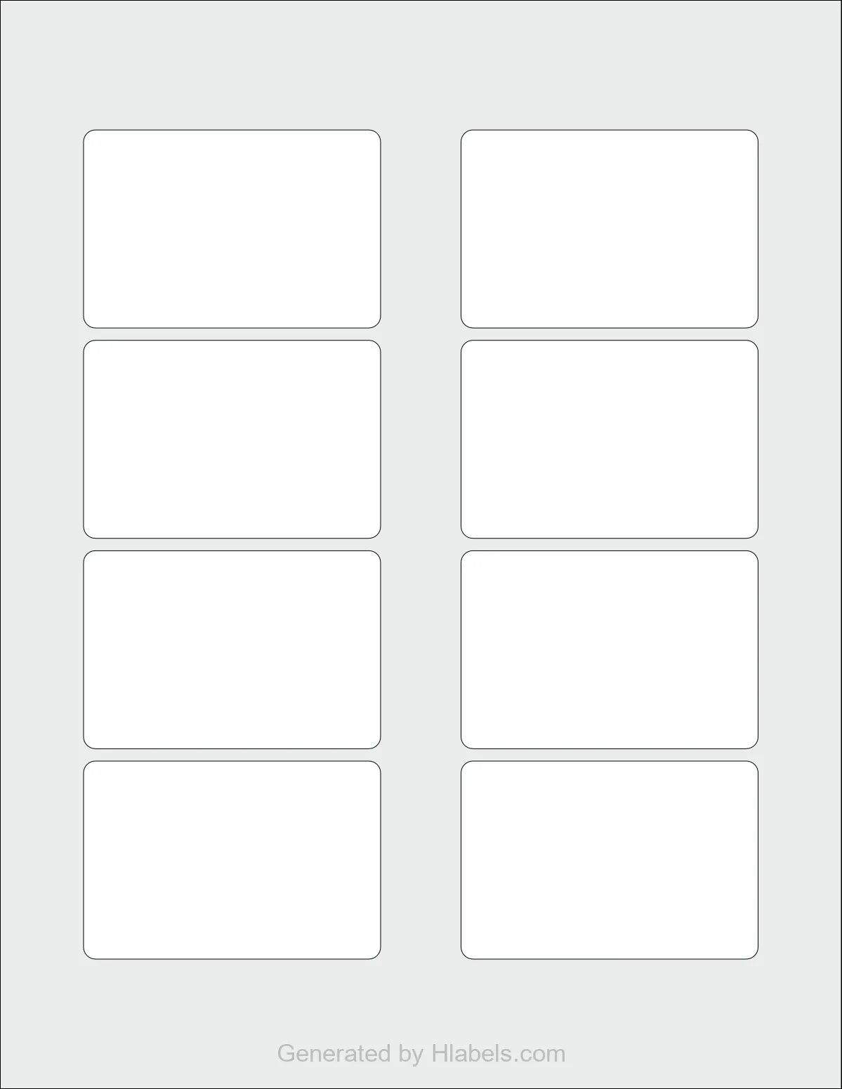 Avery® 82822 template with 8 rectangular 3 x 2 inch labels per sheet, on Letter-size adhesive blank label sheets.