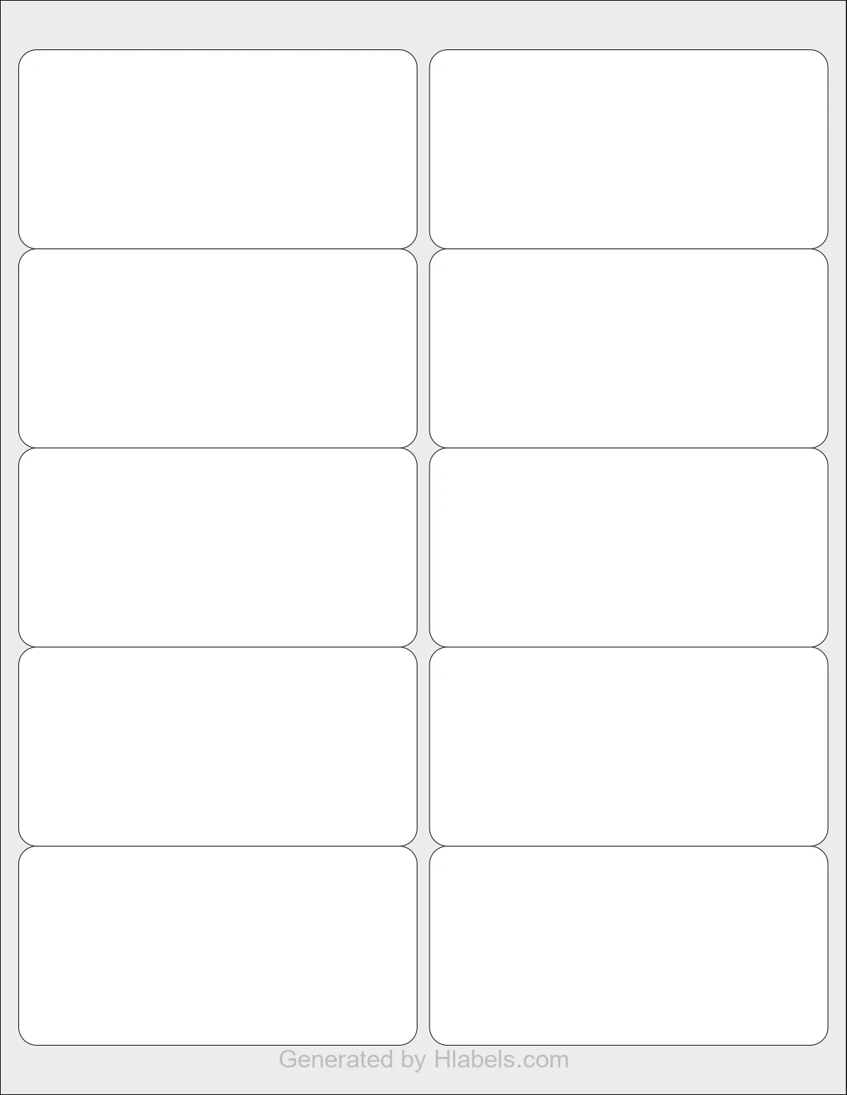 Avery® 8463 template with 10 rectangular 4 x 2 inch labels per sheet, on Letter-size adhesive blank label sheets.