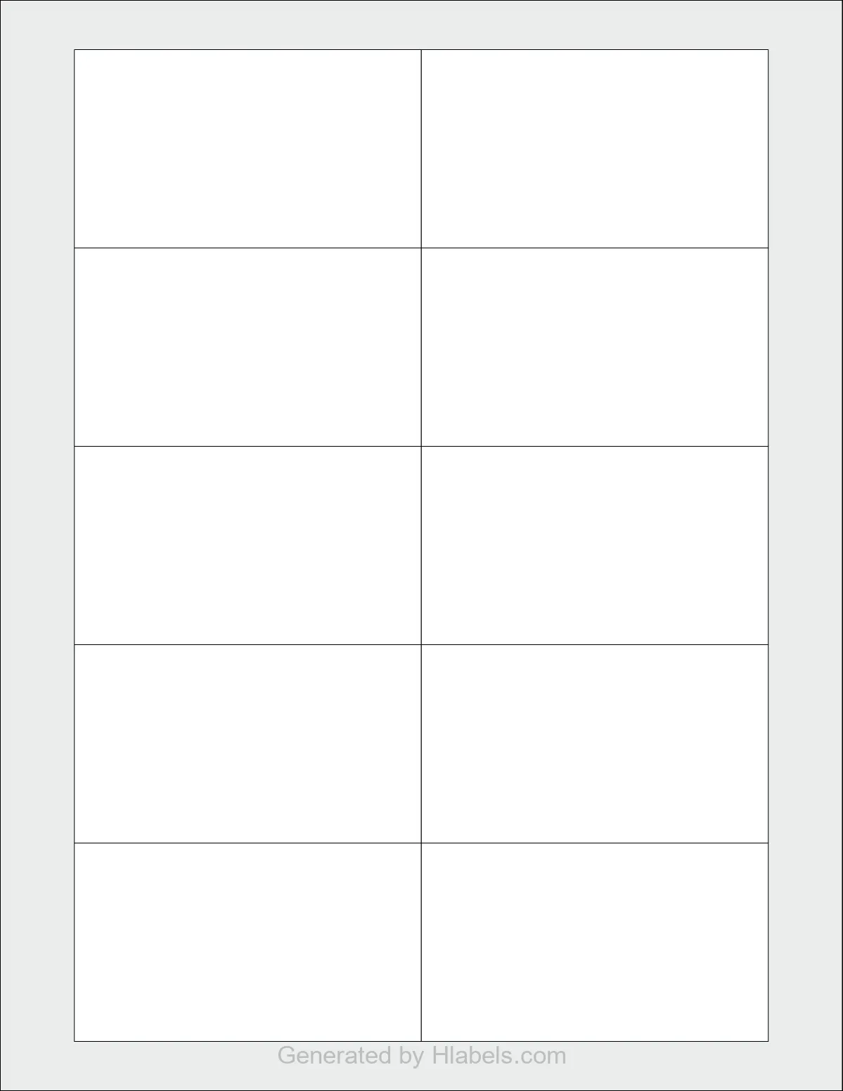 Avery® 8471 template with 10 rectangular 3.5 x 2 inch labels per sheet, on Letter-size adhesive blank label sheets.