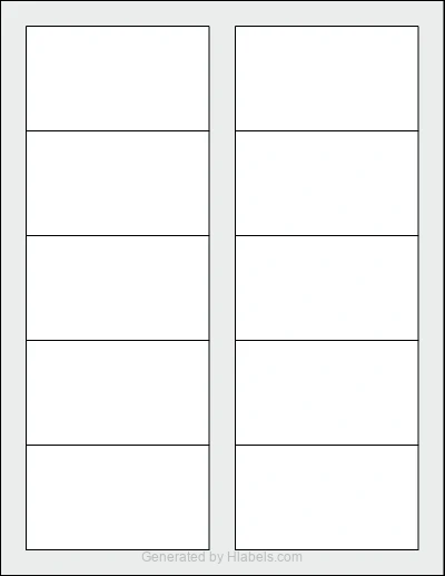 Avery® 8859 Template Avery® 8859 template with 10 rectangular 3.5 x 2 inch labels per sheet, on Letter-size adhesive blank label sheets.