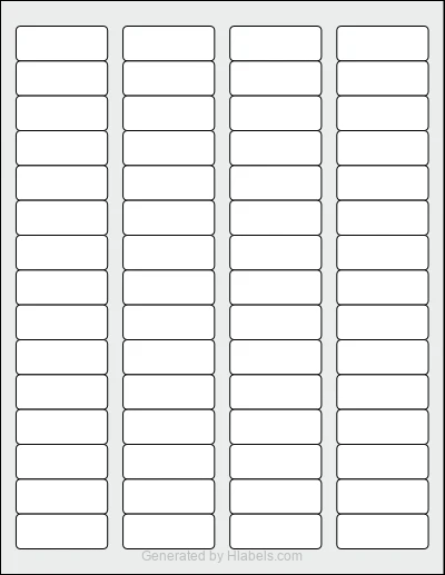 Avery® 88695 Template Avery® 88695 template with 60 rectangular 1.75 x 0.6666 inch labels per sheet, on Letter-size adhesive blank label sheets.