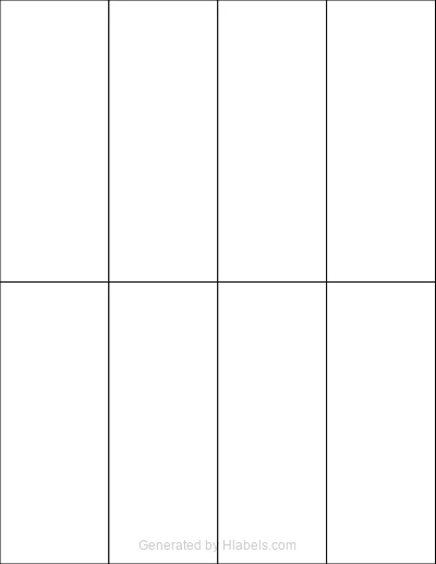 Avery® 95331 Template Avery® 95331 template with 8 rectangular 2.125 x 5.5 inch labels per sheet, on Letter-size adhesive blank label sheets.