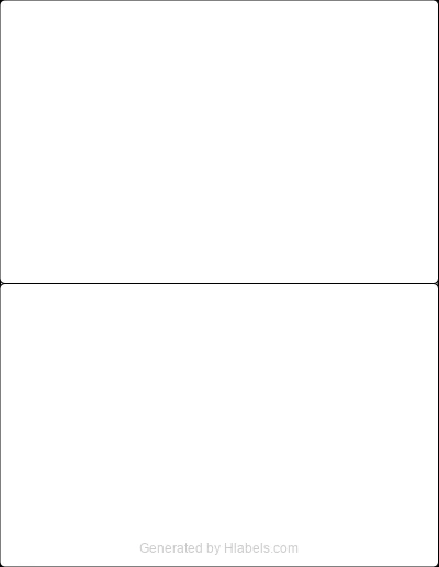 Avery® 95526 Template Avery® 95526 template with 2 rectangular 8.5 x 5.5 inch labels per sheet, on Letter-size adhesive blank label sheets.