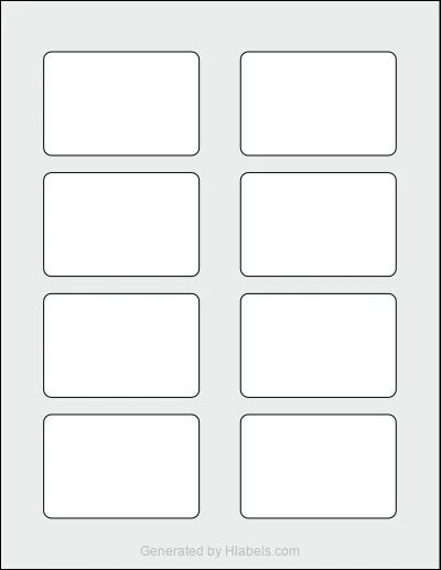 Avery Presta® 36464 Template Avery Presta® 36464 template with 8 rectangular 3 x 2 inch labels per sheet, on Letter-size adhesive blank label sheets.