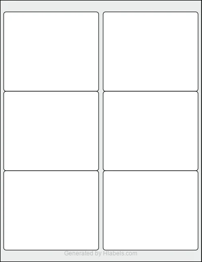 Avery Presta® 36472 Template Avery Presta® 36472 template with 6 rectangular 4 x 3.3333 inch labels per sheet, on Letter-size adhesive blank label sheets.