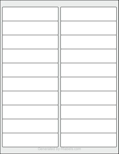Avery Presta® 36552 Template Avery Presta® 36552 template with 20 rectangular 4 x 1 inch labels per sheet, on Letter-size adhesive blank label sheets.