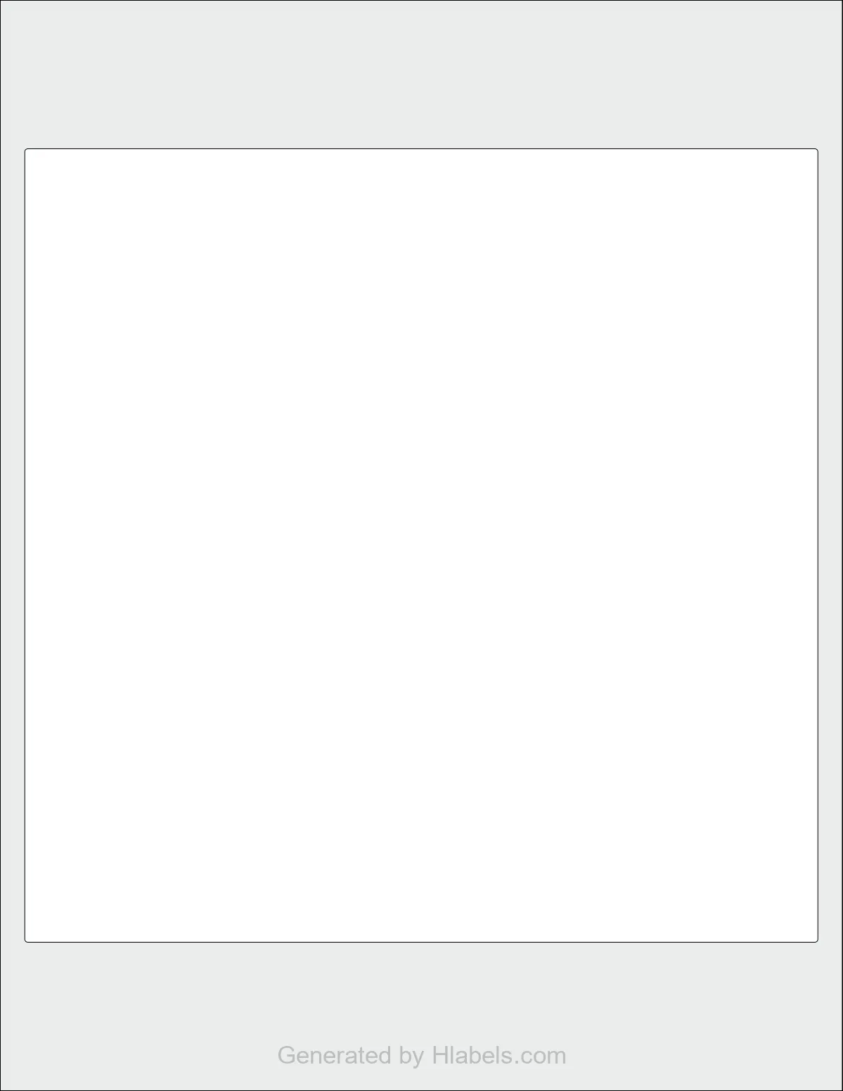 Avery Presta® 94108 template with 1 square 8 x 8 inch labels per sheet, on Letter-size adhesive blank label sheets.