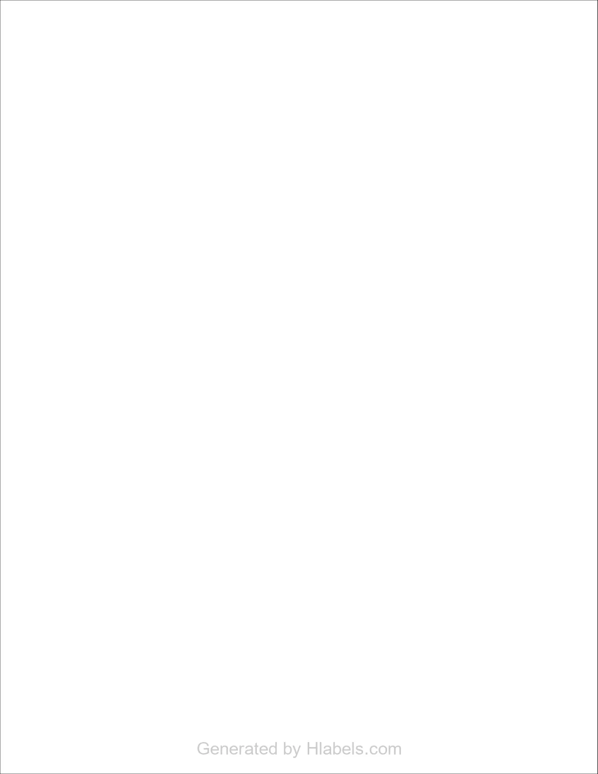 Avery Presta® 94128 template with 1 rectangular 8.5 x 11 inch labels per sheet, on Letter-size adhesive blank label sheets.