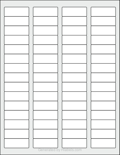 Avery Presta® 94208 Template Avery Presta® 94208 template with 60 rectangular 1.75 x 0.6666 inch labels per sheet, on Letter-size adhesive blank label sheets.