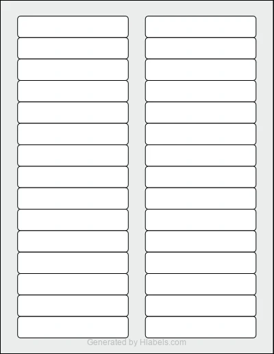 Avery Presta® 94210 Template Avery Presta® 94210 template with 30 rectangular 3.438 x 0.666 inch labels per sheet, on Letter-size adhesive blank label sheets.