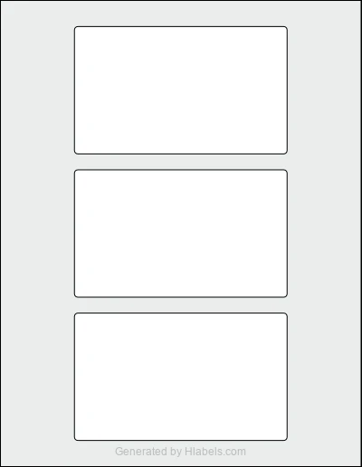 Avery Presta® 94213 Template Avery Presta® 94213 template with 3 rectangular 5 x 3 inch labels per sheet, on Letter-size adhesive blank label sheets.