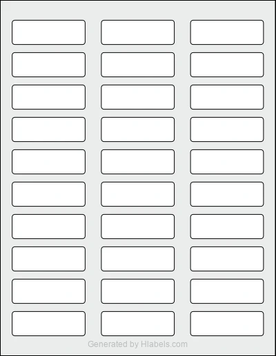 Avery Presta® 94216 Template Avery Presta® 94216 template with 30 rectangular 2.25 x 0.75 inch labels per sheet, on Letter-size adhesive blank label sheets.
