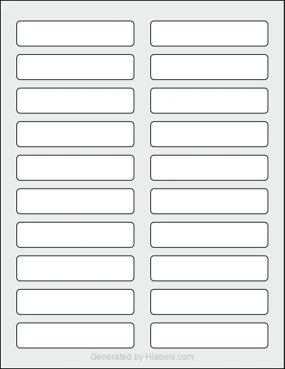 Avery Presta® 94217 Template Avery Presta® 94217 template with 20 rectangular 3.5 x 0.75 inch labels per sheet, on Letter-size adhesive blank label sheets.