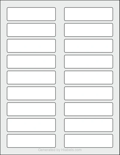 Avery Presta® 94218 Template Avery Presta® 94218 template with 18 rectangular 3.4375 x 0.9375 inch labels per sheet, on Letter-size adhesive blank label sheets.