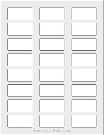 Avery Presta® 94220 Template Avery Presta® 94220 template with 24 rectangular 2 x 1 inch labels per sheet, on Letter-size adhesive blank label sheets.