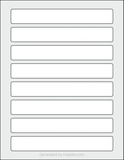 Avery Presta® 94225 Template Avery Presta® 94225 template with 8 rectangular 7 x 1 inch labels per sheet, on Letter-size adhesive blank label sheets.