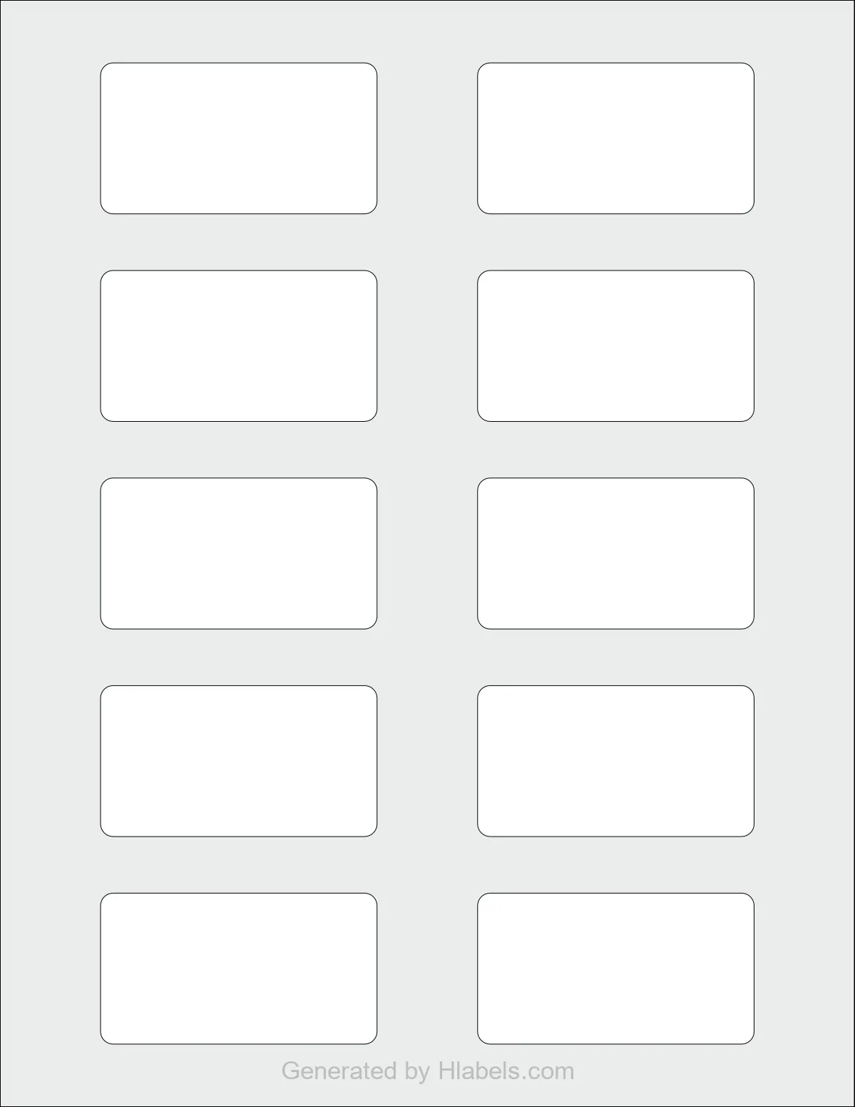 Avery Presta® 94230 template with 10 rectangular 2.75 x 1.5 inch labels per sheet, on Letter-size adhesive blank label sheets.