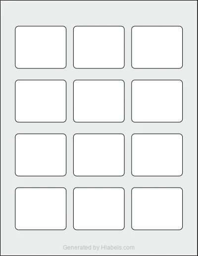 Avery Presta® 94233 Template Avery Presta® 94233 template with 12 rectangular 2.1875 x 1.8125 inch labels per sheet, on Letter-size adhesive blank label sheets.