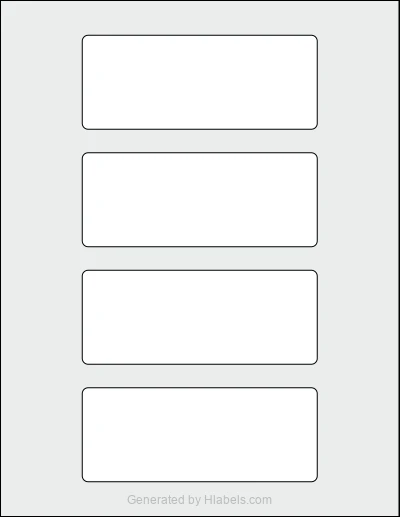 Avery Presta® 94241 Template Avery Presta® 94241 template with 4 rectangular 5 x 2 inch labels per sheet, on Letter-size adhesive blank label sheets.