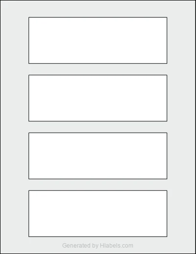 Avery Presta® 94242 Template Avery Presta® 94242 template with 4 rectangular 6 x 2 inch labels per sheet, on Letter-size adhesive blank label sheets.