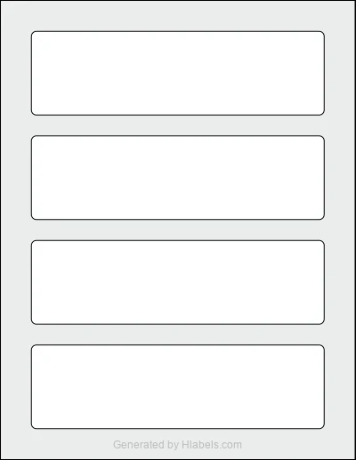 Avery Presta® 94243 Template Avery Presta® 94243 template with 4 rectangular 7 x 2 inch labels per sheet, on Letter-size adhesive blank label sheets.