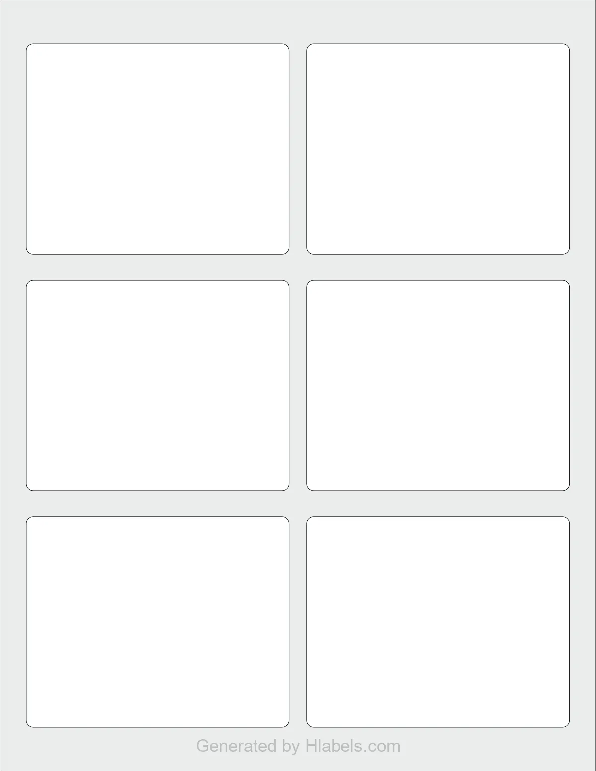 Avery Presta® 94248 template with 6 rectangular 3.75 x 3 inch labels per sheet, on Letter-size adhesive blank label sheets.