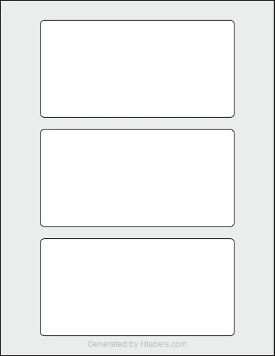Avery Presta® 94249 Template Avery Presta® 94249 template with 3 rectangular 6 x 3 inch labels per sheet, on Letter-size adhesive blank label sheets.