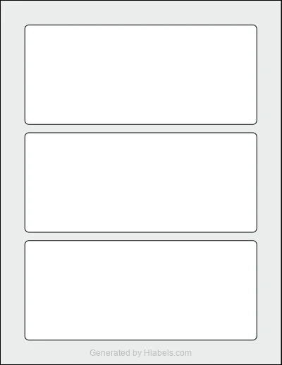 Avery Presta® 94250 Template Avery Presta® 94250 template with 3 rectangular 7 x 3 inch labels per sheet, on Letter-size adhesive blank label sheets.