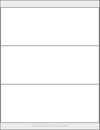 Avery Presta® 94251 Template Avery Presta® 94251 template with 3 rectangular 8.375 x 3.25 inch labels per sheet, on Letter-size adhesive blank label sheets.