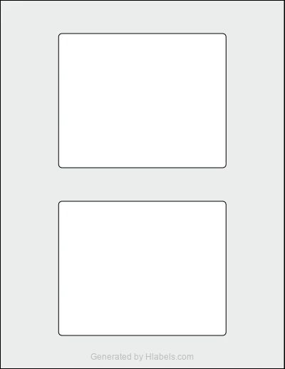 Avery Presta® 94253 Template Avery Presta® 94253 template with 2 rectangular 5 x 4 inch labels per sheet, on Letter-size adhesive blank label sheets.