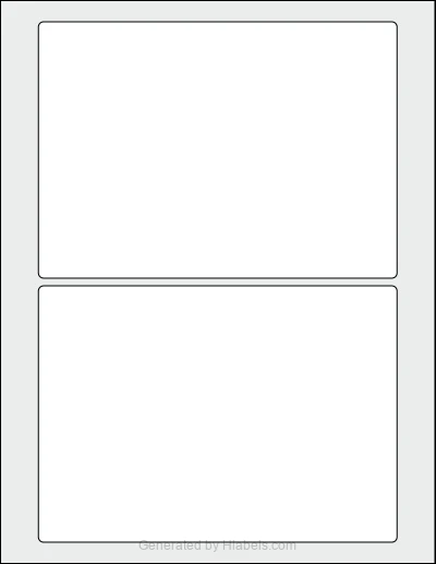 Avery Presta® 94258 Template Avery Presta® 94258 template with 2 rectangular 7 x 5 inch labels per sheet, on Letter-size adhesive blank label sheets.