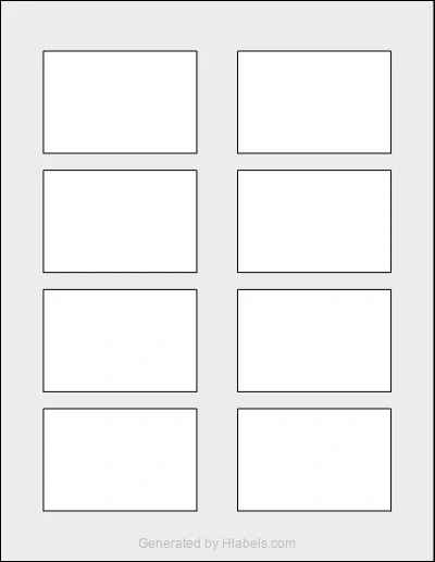 Avery Presta® 94267 Template Avery Presta® 94267 template with 8 rectangular 3 x 2 inch labels per sheet, on Letter-size adhesive blank label sheets.