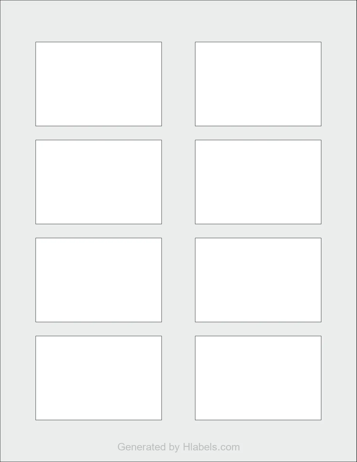 Avery Presta® 94267 template with 8 rectangular 3 x 2 inch labels per sheet, on Letter-size adhesive blank label sheets.