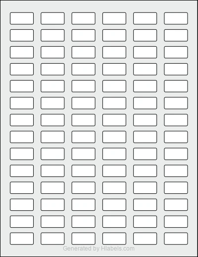 Avery Presta® 94270 Template Avery Presta® 94270 template with 84 rectangular 1 x 0.5 inch labels per sheet, on Letter-size adhesive blank label sheets.