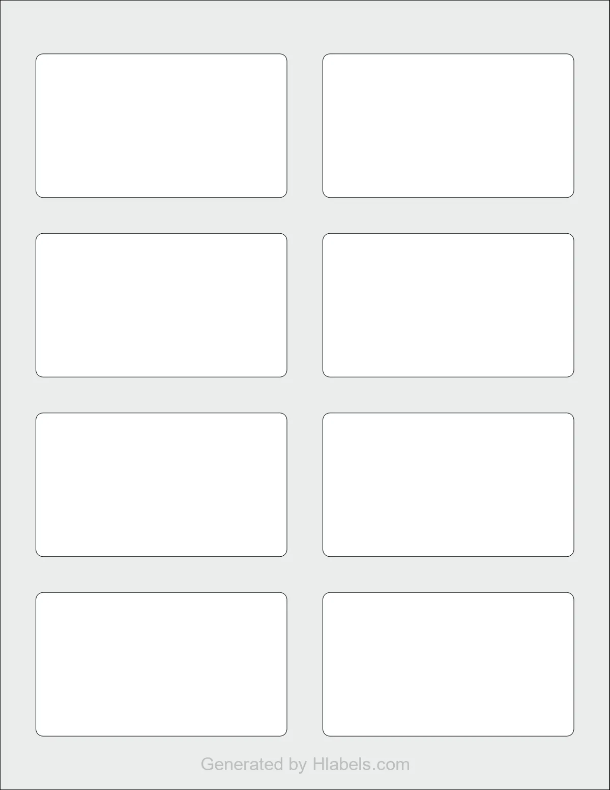 Avery Presta® 95319 template with 8 rectangular 3.5 x 2 inch labels per sheet, on Letter-size adhesive blank label sheets.