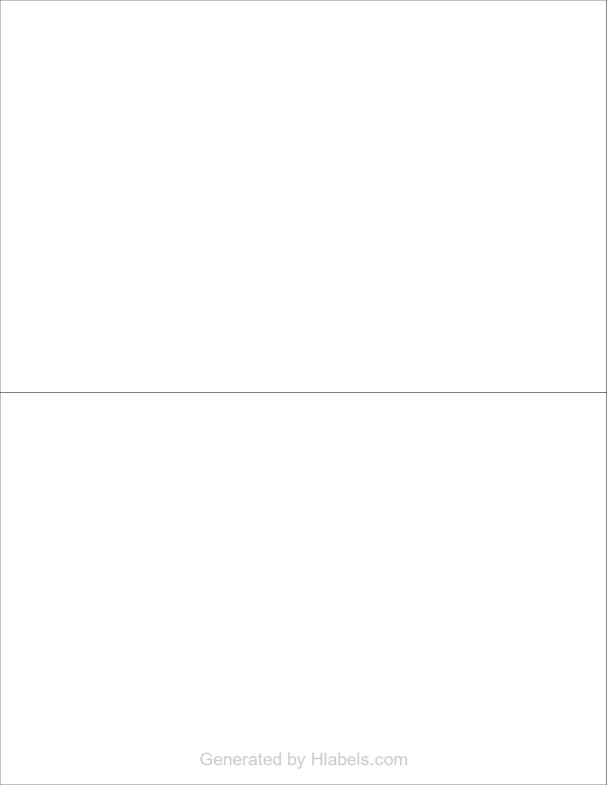 Avery Presta® 97194 template with 2 rectangular 8.5 x 5.5 inch labels per sheet, on Letter-size adhesive blank label sheets.