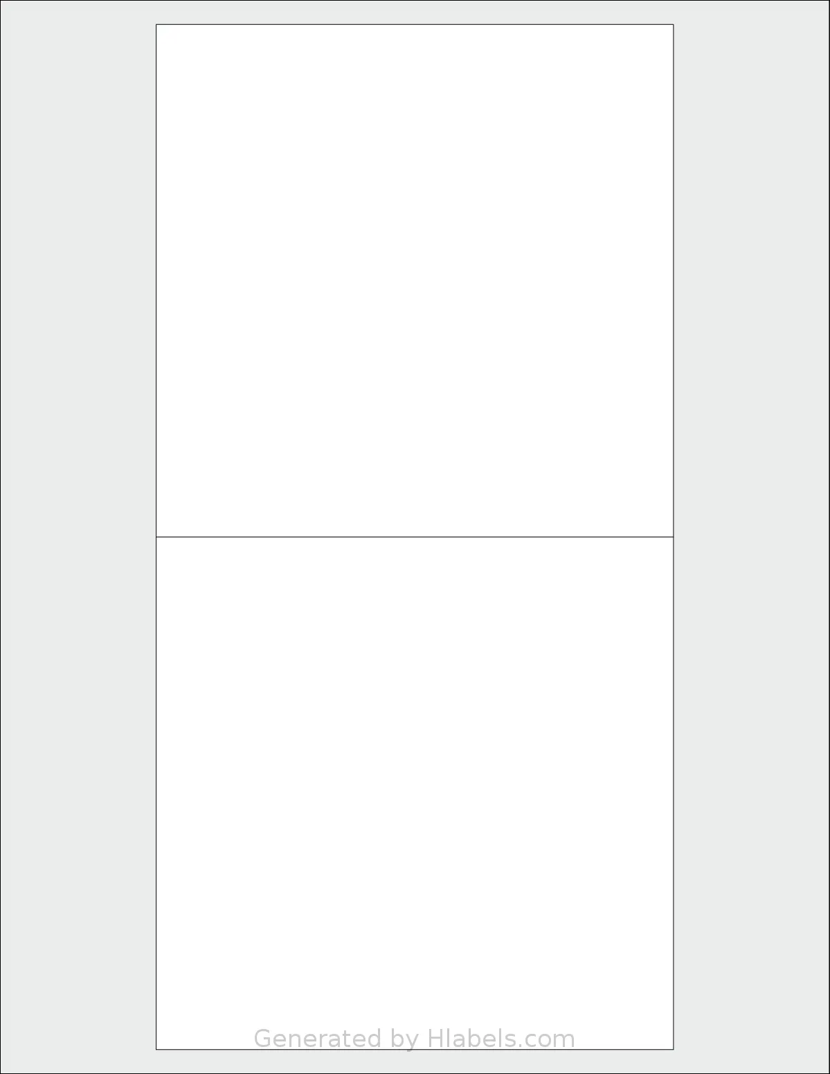 Dashleigh® 8402 template with 2 rectangular 5.3 x 5.25 inch labels per sheet, on Letter-size adhesive blank label sheets.